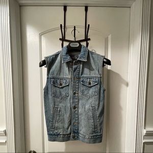 Topman Vintage Denim Vest